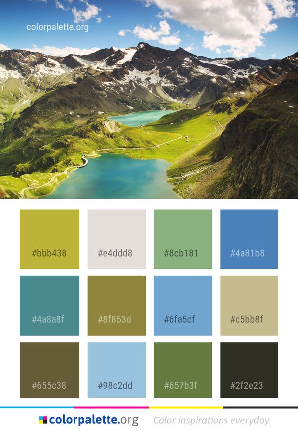 Mountainous Landforms Nature Highland Color Palette