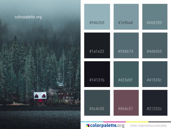 Nature Tree Water Color Palette