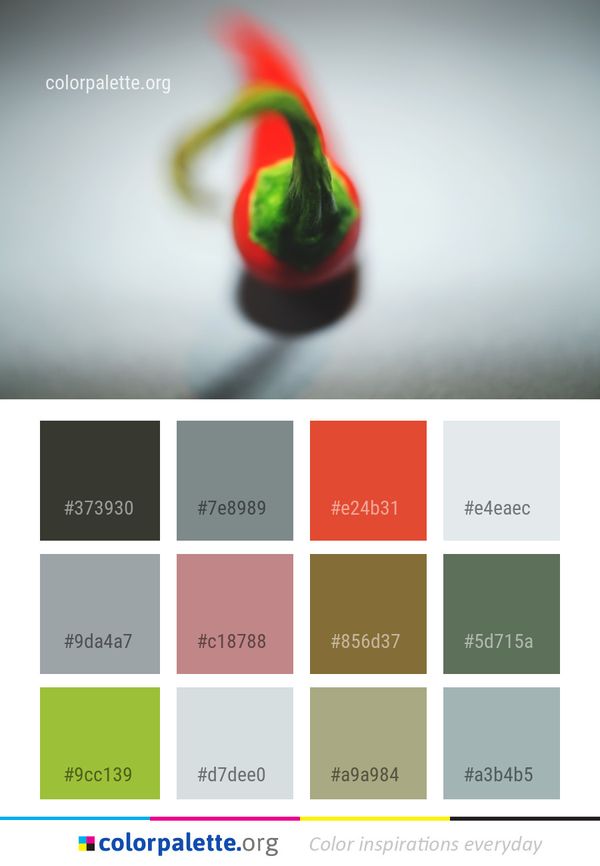 Red Green Macro Photography Color Palette