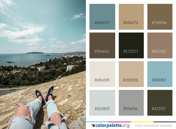 Sea Sky Photograph Color Palette