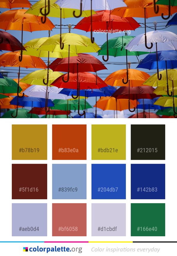 Umbrella Leaf Sky Color Palette