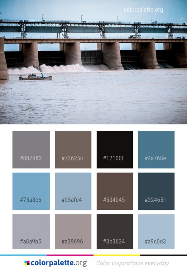 Water Body Of Waterway Color Palette
