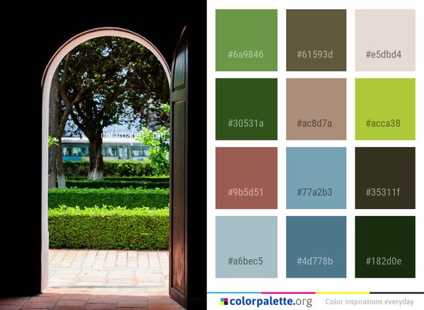Green Arch Architecture Color Palette