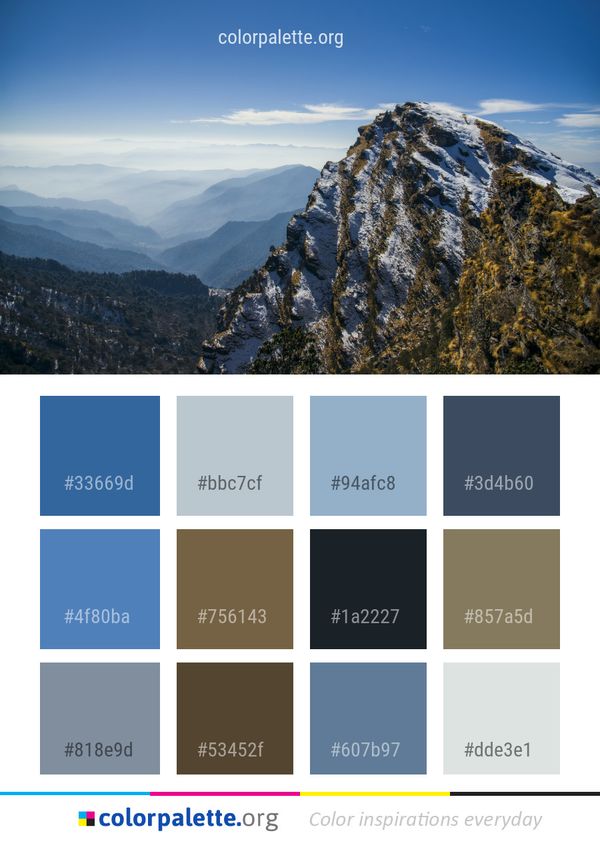 Mountainous Landforms Sky Mountain Color Palette