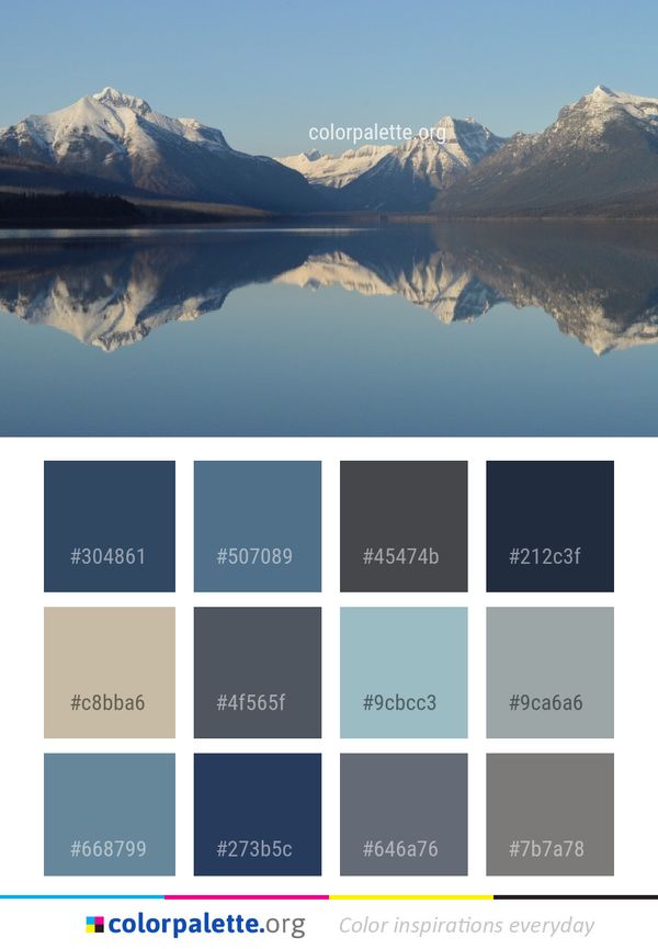 Reflection Nature Mountainous Landforms Color Palette