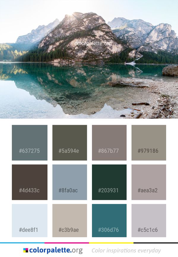 Reflection Nature Mountain Color Palette