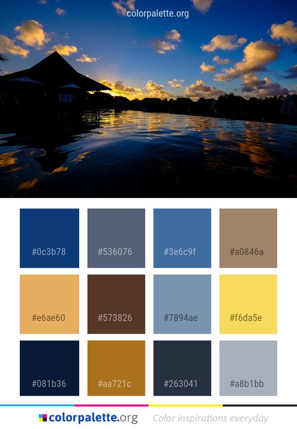 Reflection Sky Water Color Palette