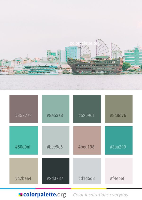 Water Transportation Skyline City Color Palette