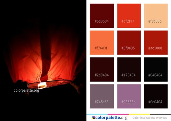Red Heat Light Color Palette
