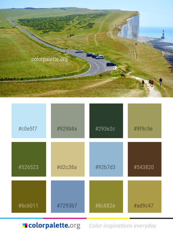 Road Grassland Aerial Photography Color Palette