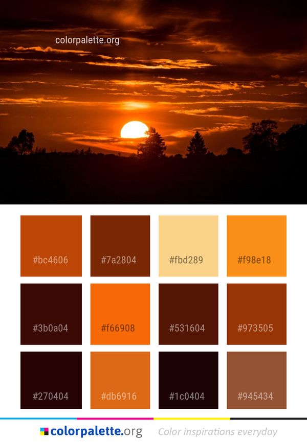 Sky Afterglow Sunset Color Palette