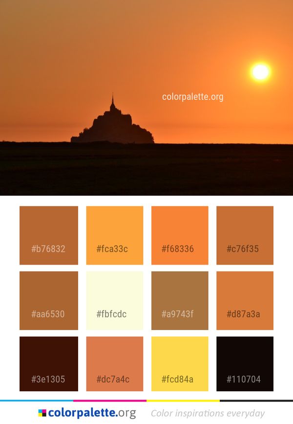 Sky Horizon Sunset Color Palette
