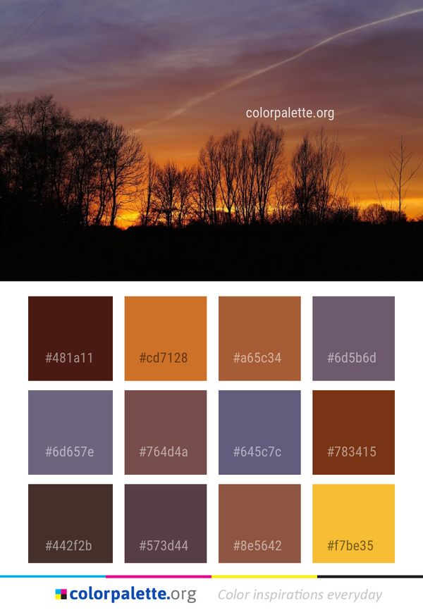 Sky Nature Red At Morning Color Palette