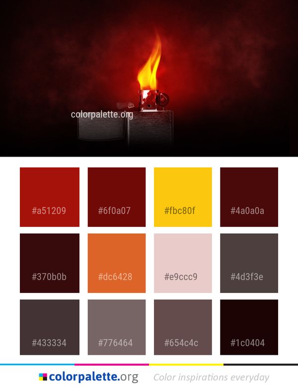 Heat Flame Fire Color Palette
