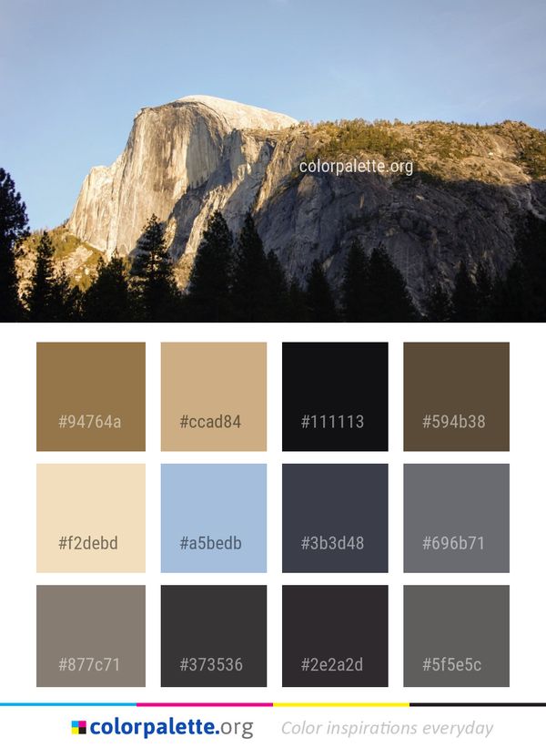 Mountainous Landforms Sky Rock Color Palette