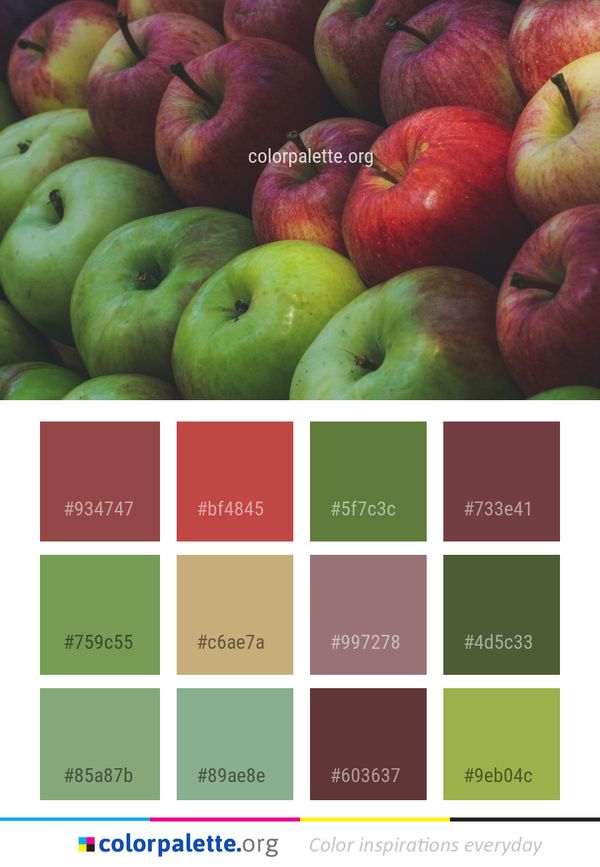 Natural Foods Fruit Produce Color Palette