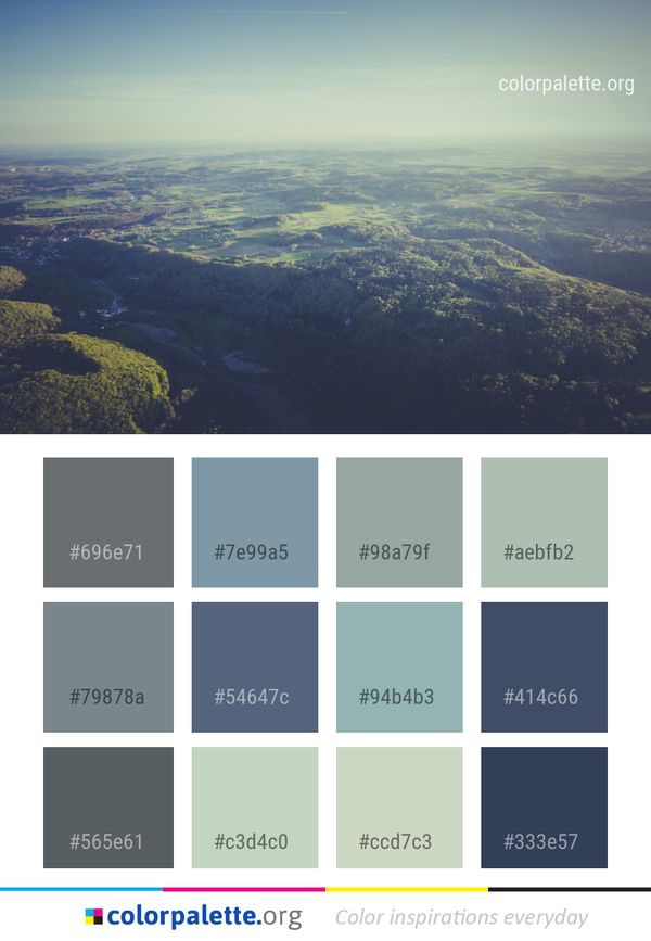 Aerial Photography Sky Horizon Color Palette