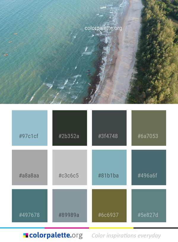 Coast Body Of Water Coastal And Oceanic Landforms Color Palette