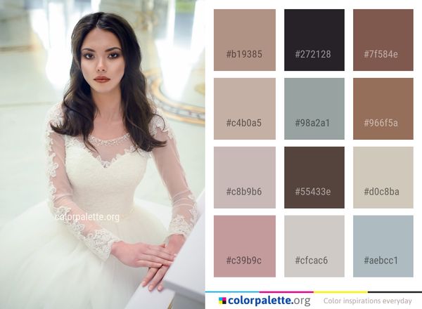 Gown Wedding Dress Bride Color Palette