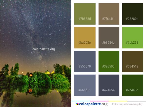 Nature Sky Night Color Palette