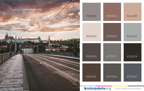 Sky Cloud Urban Area Color Palette