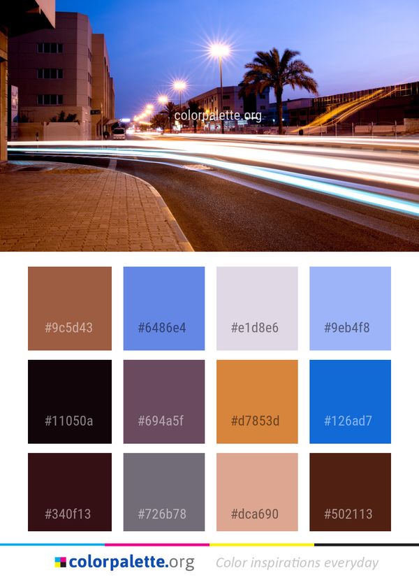 Sky Infrastructure Night Color Palette