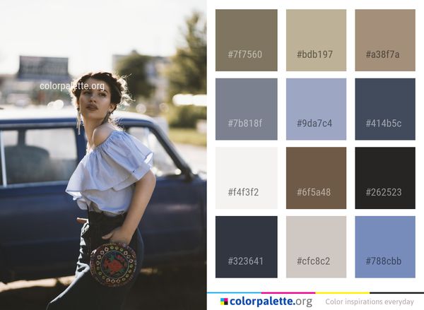 Beauty Car Girl Color Palette