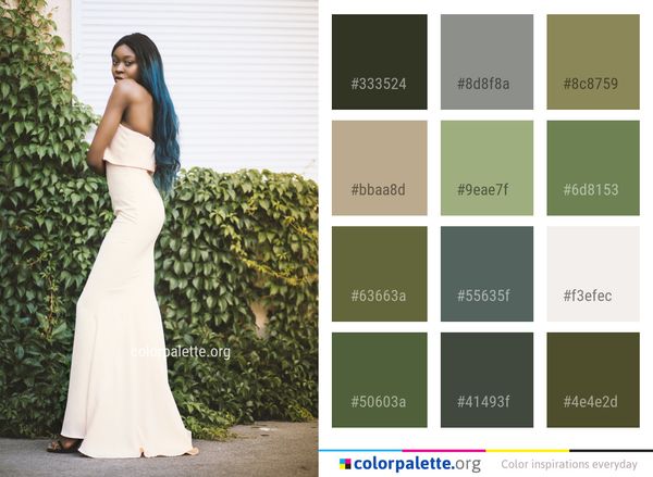 Gown Woman Wedding Dress Color Palette