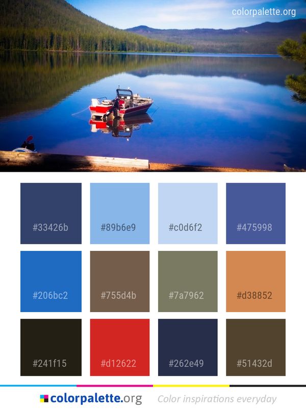 Reflection Nature Lake Color Palette