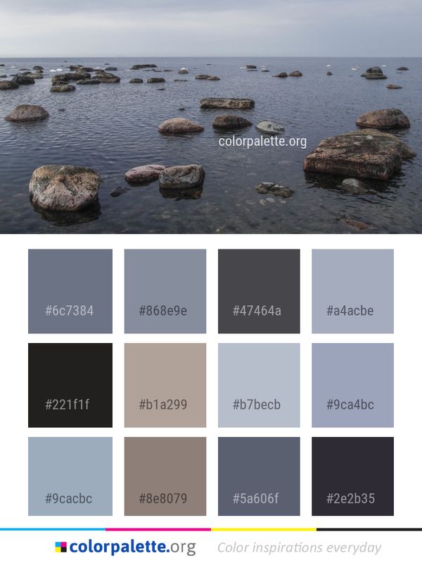 Sea Rock Shore Color Palette