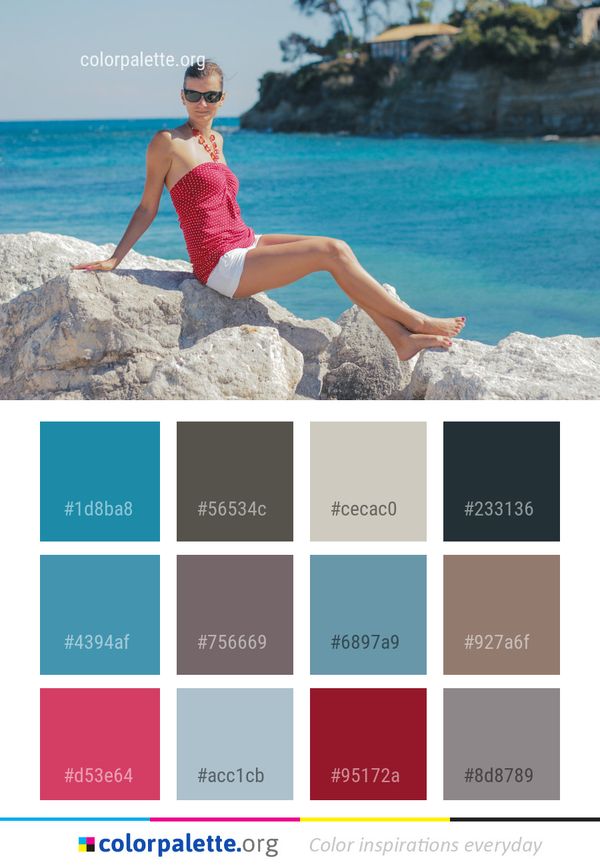 Sea Vacation Swimwear Color Palette