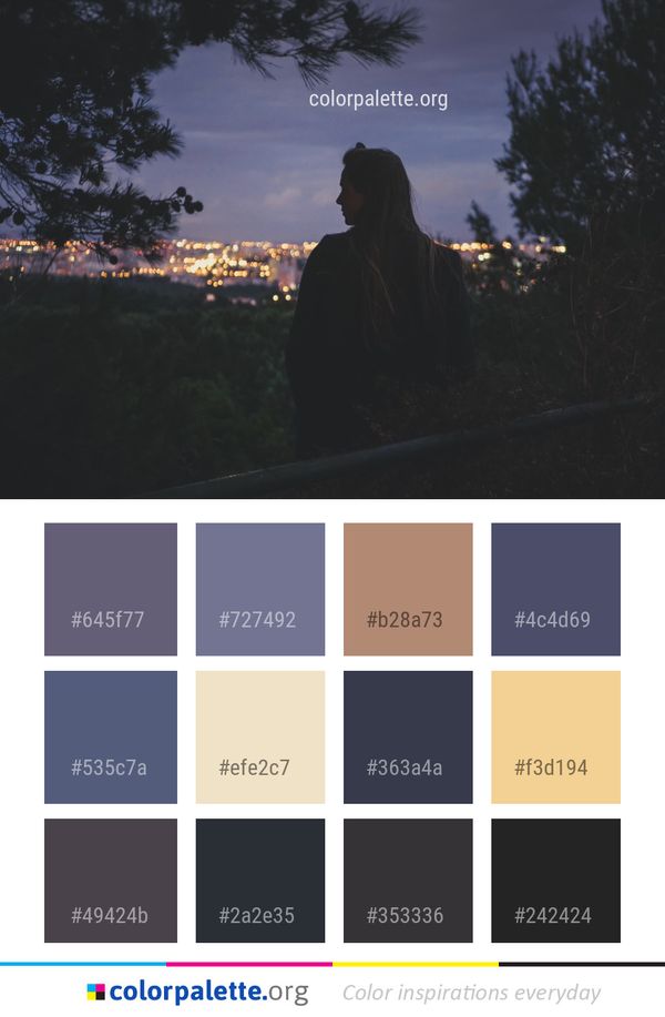 Sky Tree Night Color Palette