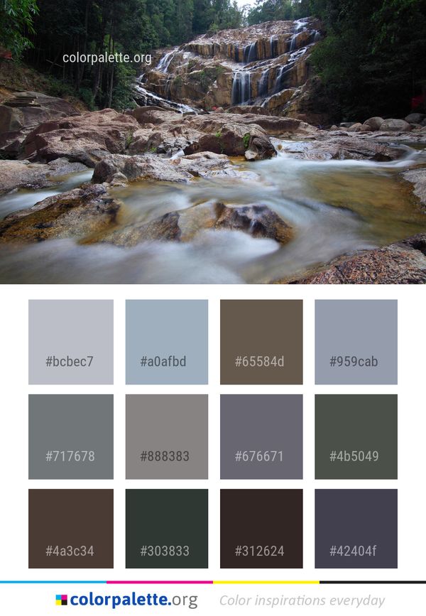 Water Nature Waterfall Color Palette
