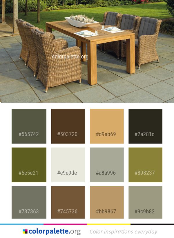 Furniture Table Wicker Color Palette