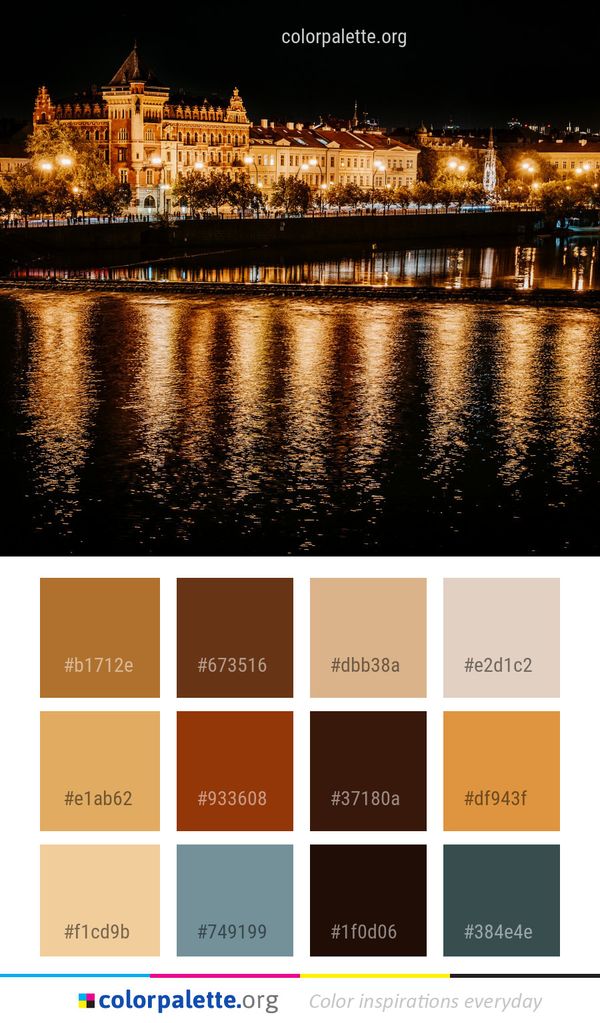 Reflection Night Landmark Color Palette
