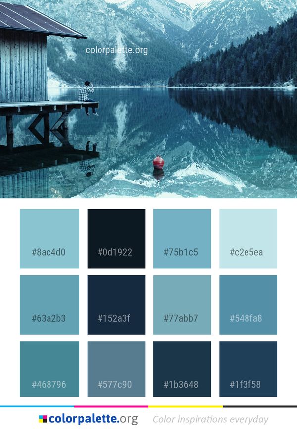 Water Nature Mountain Range Color Palette
