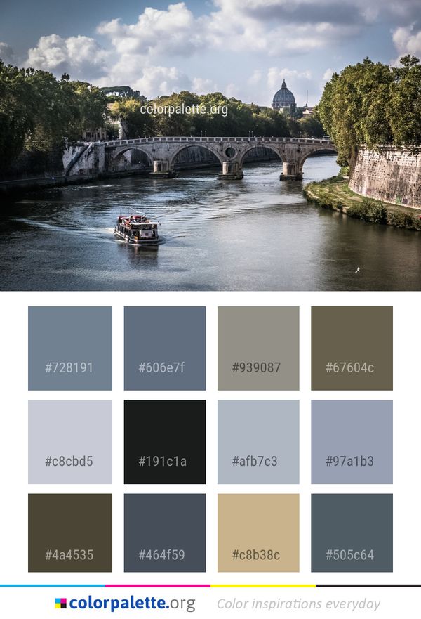 Waterway River Bridge Color Palette
