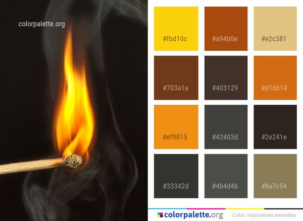 Heat Flame Fire Color Palette