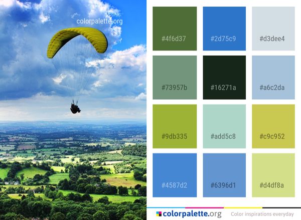 Paragliding Air Sports Sky Color Palette