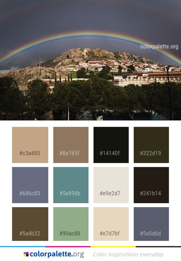 Rainbow Sky Meteorological Phenomenon Color Palette