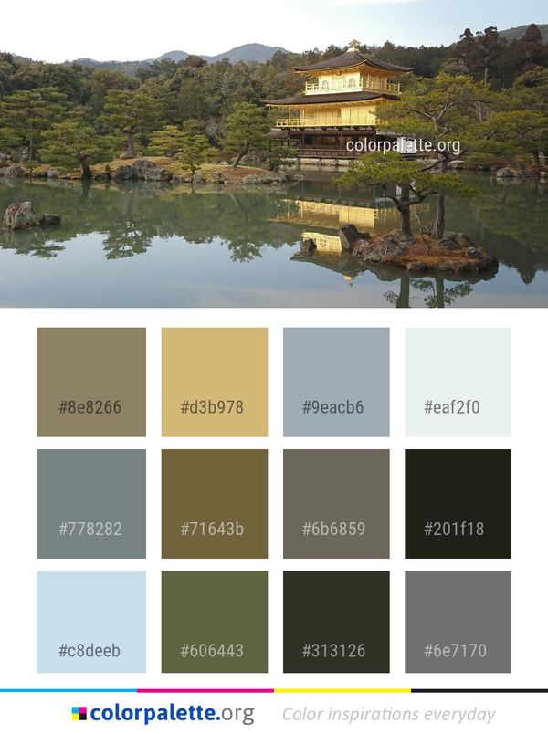 Reflection Nature Chinese Architecture Color Palette