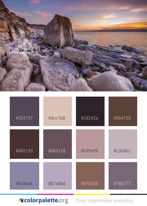 Rock Shore Sky Color Palette
