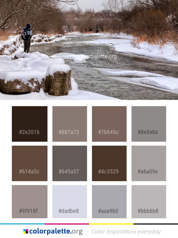 Snow Water Winter Color Palette