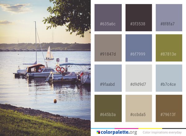 Water Body Of Boat Color Palette