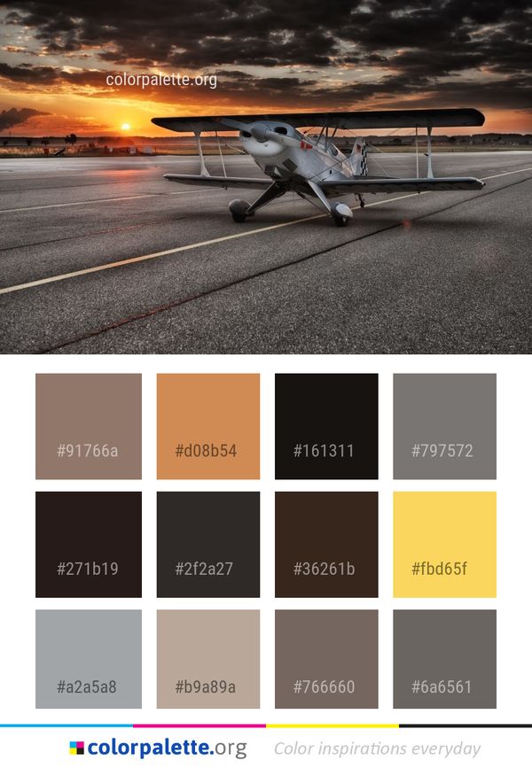 Aircraft Airplane Sky Color Palette
