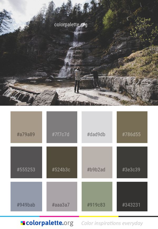 Body Of Water Waterfall Color Palette