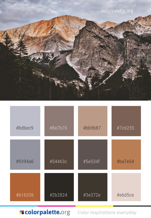 Mountain Rock Sky Color Palette