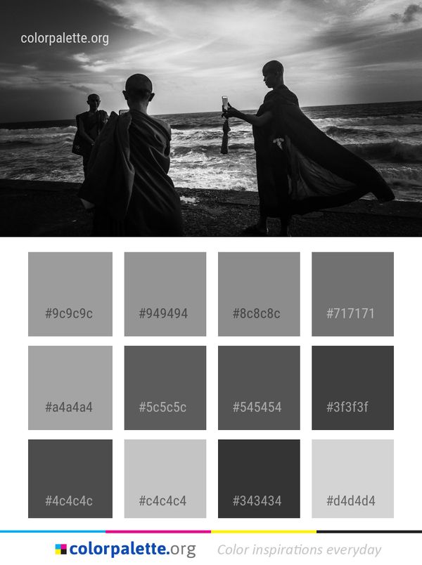 Sea Photograph Black Color Palette