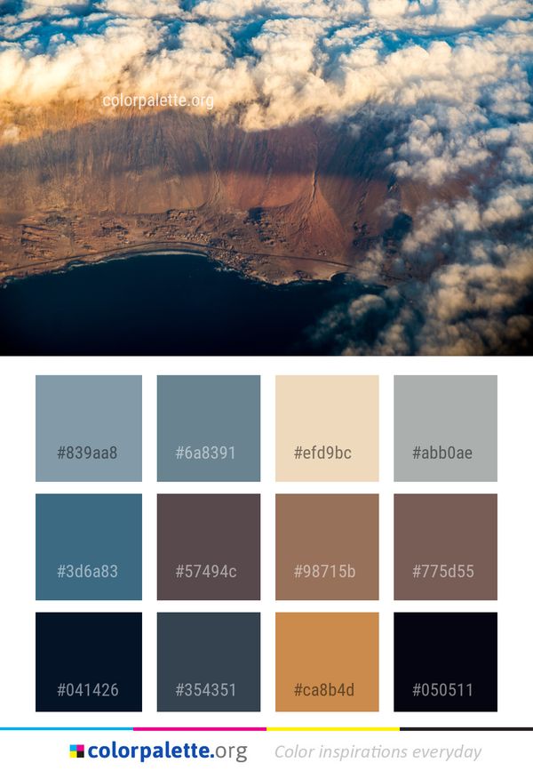 Sky Cloud Water Color Palette