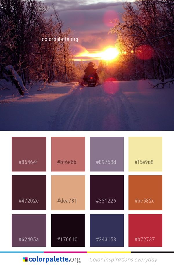 Snow Winter Sky Color Palette